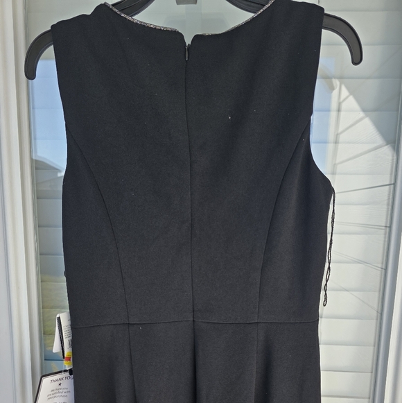 Adrianna Papell Women Ruffled Gown Sz 6 Asymmetric Hem Black NWT Old Money Party - Picture 15 of 15